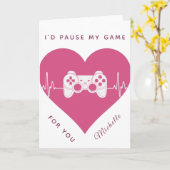 Moderner Gaming-Controller - Valentinstag Karte (Gelbe Blume)