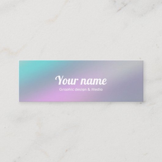 Moderner ganz eigenhändig geschrieber mini visitenkarte (Vorderseite)