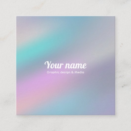 Moderner ganz eigenhändig geschrieber quadratische visitenkarte (Vorderseite)