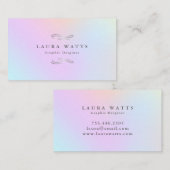 Moderner ganz eigenhändig geschrieber silberner visitenkarte (Vorne/Hinten)