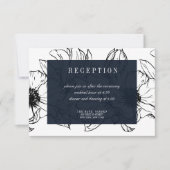 Moderner Garten | Blau | Hochzeitstag mit Blumenbe Einladung (Vorderseite)