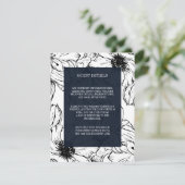 Moderner Garten | Blue Floral wedelt Gast Details Begleitkarte (Stehend Vorderseite)