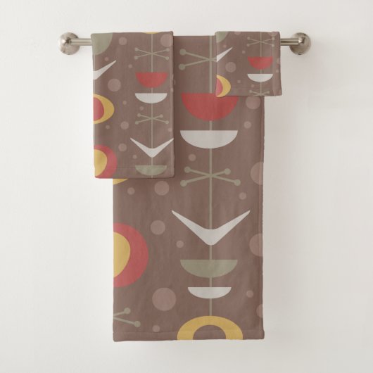Moderner Garten Brown Badhandtuch Set (Insitu)