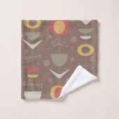 Moderner Garten Brown Badhandtuch Set (Waschlappen)