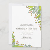 Moderner Garten Einladung zur Hochzeit (Vorderseite)