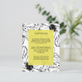 Moderner Garten | Gelbe Hochzeitsgäste Details Begleitkarte (Stehend Vorderseite)