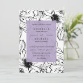 Moderner Garten | Lavendel | Blumenhochzeit Einladung (Stehend Vorderseite)