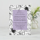 Moderner Garten | Lavendel | Blumenhochzeit Einladung (Stehend Vorderseite)