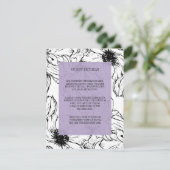 Moderner Garten | Lavender wedding Guest Details Begleitkarte (Stehend Vorderseite)