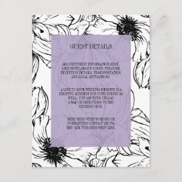 Moderner Garten | Lavender wedding Guest Details Begleitkarte
