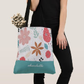 Moderner Garten Mit Monogramm Tote Tasche (Von Nahem)