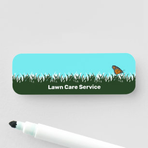Moderner Garten Service Rasen Silhouette trockene  Namensschild
