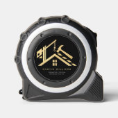 Moderner Gebäude- und Schwarzbauservice Maßband (Vorderseite)