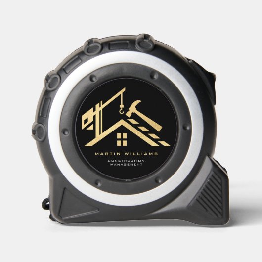 Moderner Gebäude- und Schwarzbauservice Maßband (Vorderseite)