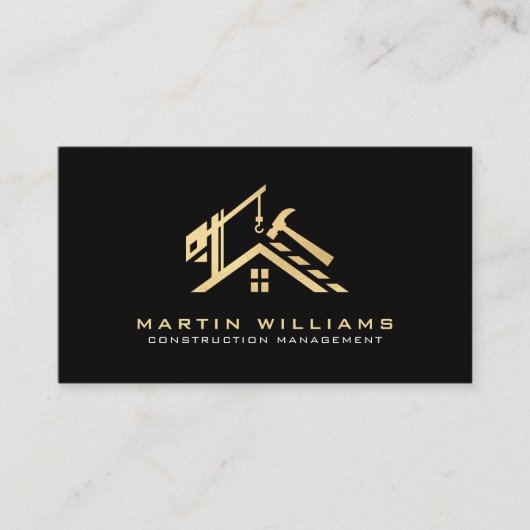 Moderner Gebäude- und Schwarzbauservice Visitenkarte (Vorderseite)
