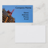 Moderner Gebäudehighrise-Entwurf mit Kran Visitenkarte (Vorne/Hinten)