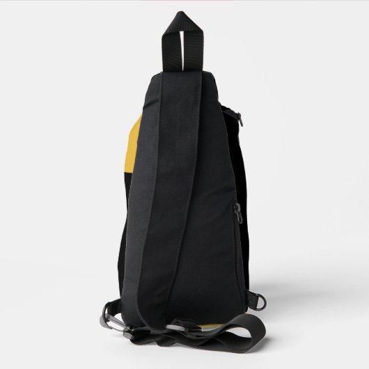 Moderner geborener Reiten mit schwarzem Senf Crossbody Bag (Rückseite)