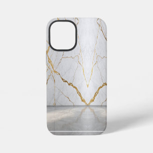 Moderner gebrochener Goldweißer Marmor-Stylist  iPhone 12 Mini Hülle