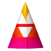 Moderner Geburtsname Niedlich Coole Farbe Partyhütchen (Rückseite)