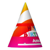 Moderner Geburtsname Niedlich Coole Farbe Partyhütchen (Links)