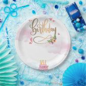 Moderner Geburtstag Pappteller (Party)