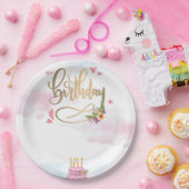 Moderner Geburtstag Pappteller (Party)