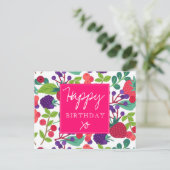 Moderner Geburtstag Postkarte (Stehend Vorderseite)