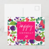 Moderner Geburtstag Postkarte (Vorne/Hinten)