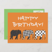 Moderner Geburtstag Postkarte (Vorne/Hinten)