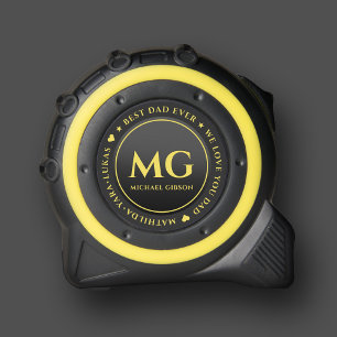 Moderner Geburtstag Vater Monogram Vatertag Maßband