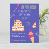 Moderner Geburtstagskuchen (Stehend Vorderseite)