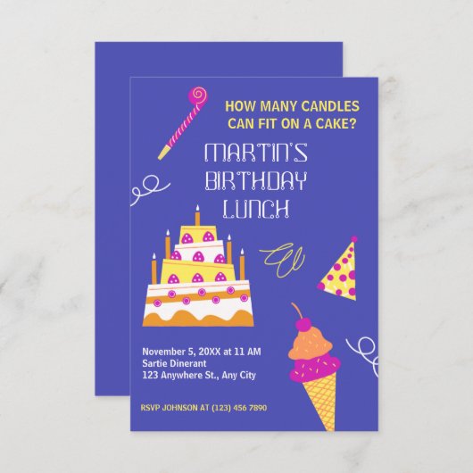 Moderner Geburtstagskuchen (Vorne/Hinten)