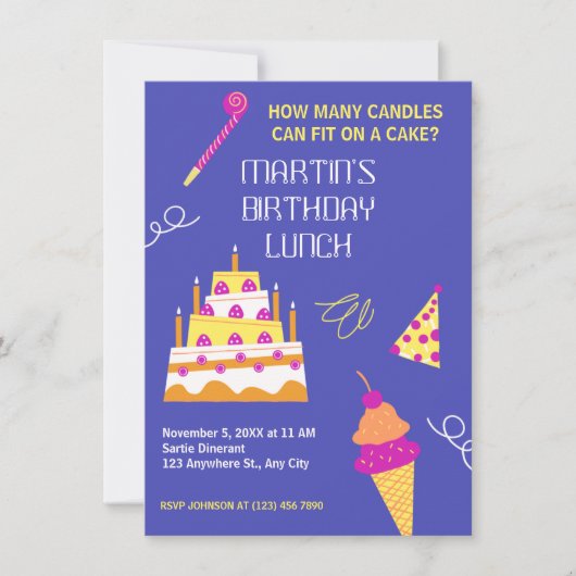 Moderner Geburtstagskuchen (Vorderseite)