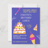 Moderner Geburtstagskuchen Einladung (Vorderseite)