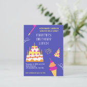 Moderner Geburtstagskuchen Einladung (Stehend Vorderseite)