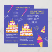 Moderner Geburtstagskuchen Einladung (Vorne/Hinten)