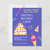 Moderner Geburtstagskuchen Magneteinladung (Vorderseite)