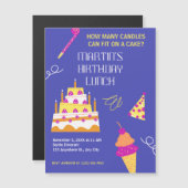 Moderner Geburtstagskuchen Magneteinladung (Vorne/Hinten)