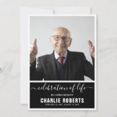 Moderner Gedenkdienst | Feiern des Lebens Einladung (Vorderseite)