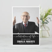 Moderner Gedenkdienst | Feiern des Lebens Einladung (Stehend Vorderseite)