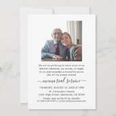 Moderner Gedenkdienst | Feiern des Lebens Einladung (Rückseite)