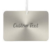 Moderner, gegossener Metal-Look Grau-Script-Text Autolufterfrischer (Rückseite)