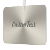 Moderner, gegossener Metal-Look Grau-Script-Text Autolufterfrischer (Links)