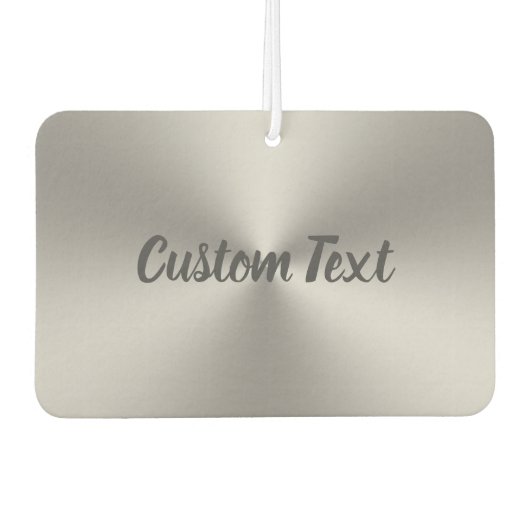 Moderner, gegossener Metal-Look Grau-Script-Text Autolufterfrischer (Vorderseite)