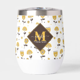 Moderner Gelbblütenblume Individuelle Name Mitte d