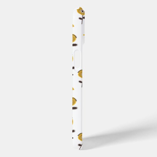 Moderner Gelbblütenblume Individuelle Name Mitte d Case-Mate iPhone Hülle (Rückseite / Rechts)