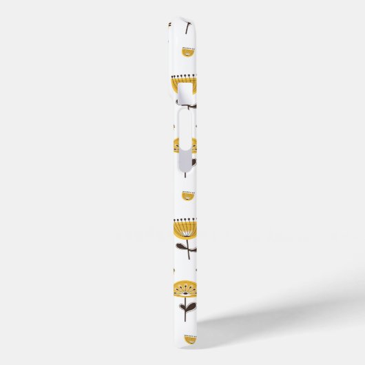 Moderner Gelbblütenblume Individuelle Name Mitte d Case-Mate iPhone Hülle (Rückseite / Links)