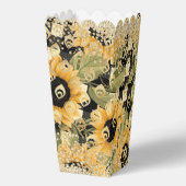 Moderner Gelbblütenkarton Gold Glitzer Geschenkschachtel (Rückseite)