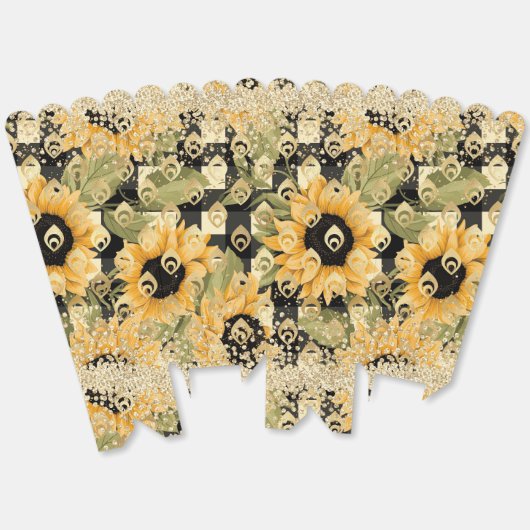 Moderner Gelbblütenkarton Gold Glitzer Geschenkschachtel (Ungeklappt)