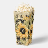 Moderner Gelbblütenkarton Gold Glitzer Geschenkschachtel (Geplatzt)